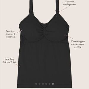 Simply Sublime® Maternity & Nursing Tank | Black - Regular (B-D) / XL